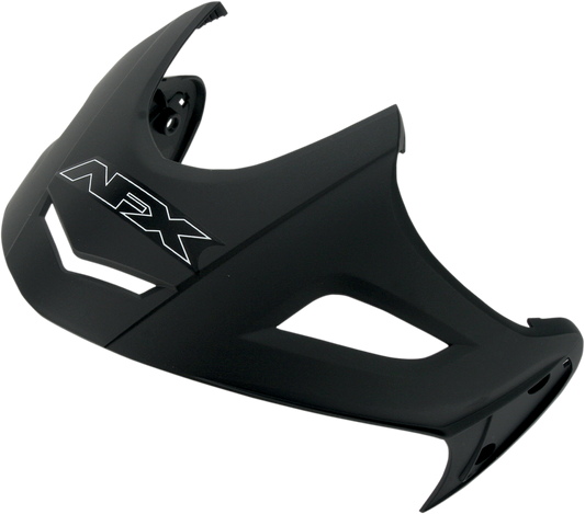 Bill's Exhausts AFX FX-50 Peak helmet in flat black, showcasing its sleek design and matte finish.