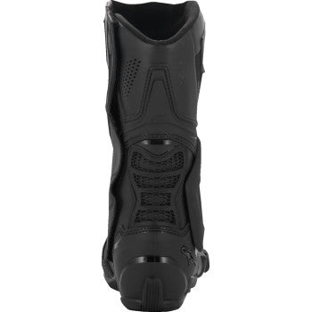 Alpinestars Stella SMX-6 V3 Vented motorcycle boots in black, US 9/EU 43, with protective design and vented panels.