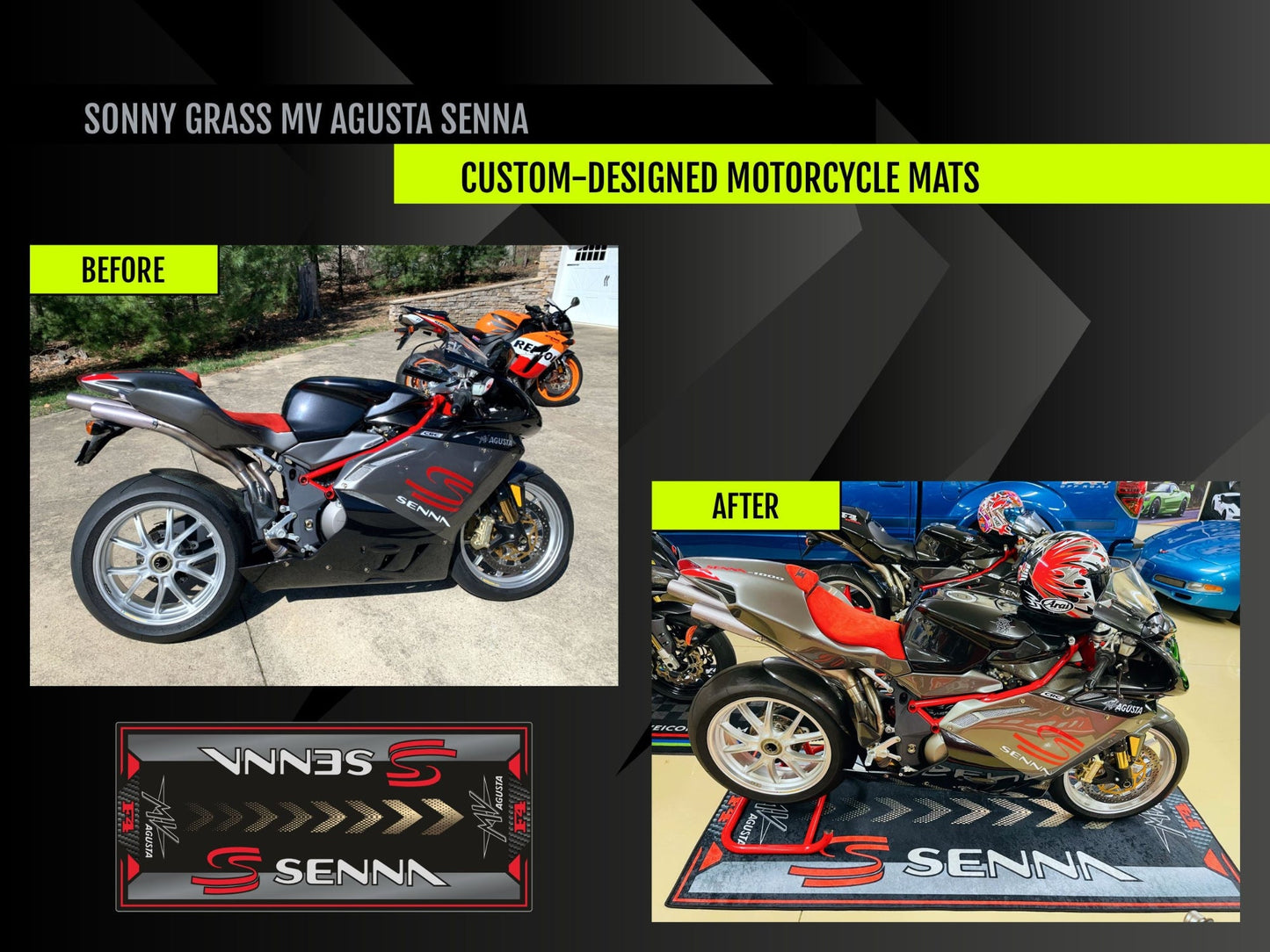 Custom Design MPM Motorcycle Mat – Special Design for You and Your Motorcycle! - Howling Moto