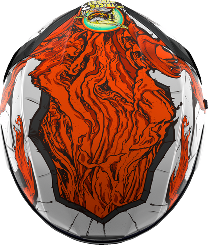 White ICON Airform™ Helmet Trick or Street 3 in small size, featuring aerodynamic design and ventilation for motorcycle riding.