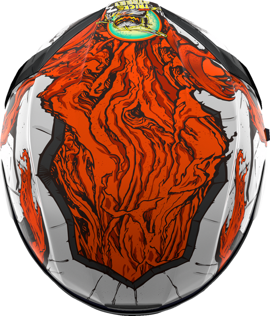 White ICON Airform™ Helmet Trick or Street 3 large size featuring sleek aerodynamic design and secure strap system.