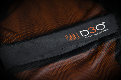 Black ICON Regulator™ D3O® vest in 4XL size with protective armor, designed for motorcycle safety and comfort.