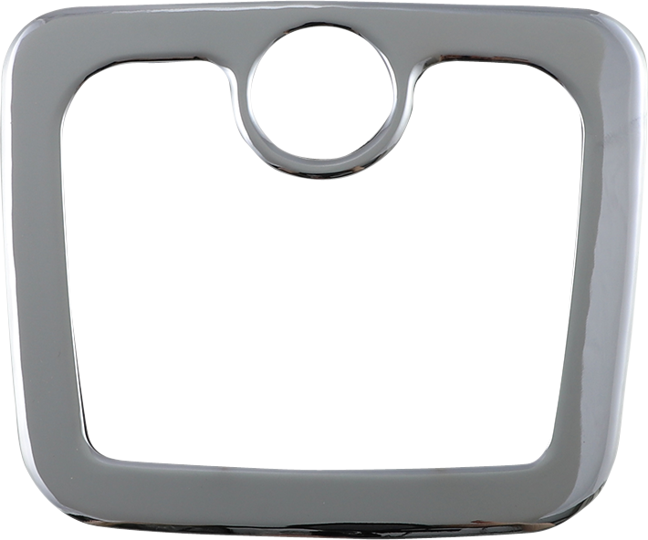 Chrome fuel door trim for engine by Bill's Exhausts, showing a shiny, reflective chrome finish on the vehicle's fuel door.