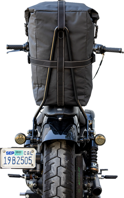 Black BILTWTELL EXFIL-60 Dry Bag Gen 2 by Bill's Exhausts, showing the waterproof bag with rolled top closure and durable material.