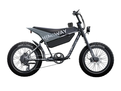 eJOEbike C5 electric motorbike showing sleek black frame, ergonomic seat, and modern design on a city street.