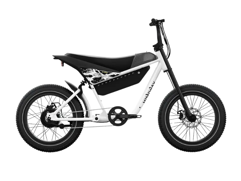 Electric C5 motorbike from eJOEbike with sleek design, showcasing the front view and modern features of the electric motorcycle.