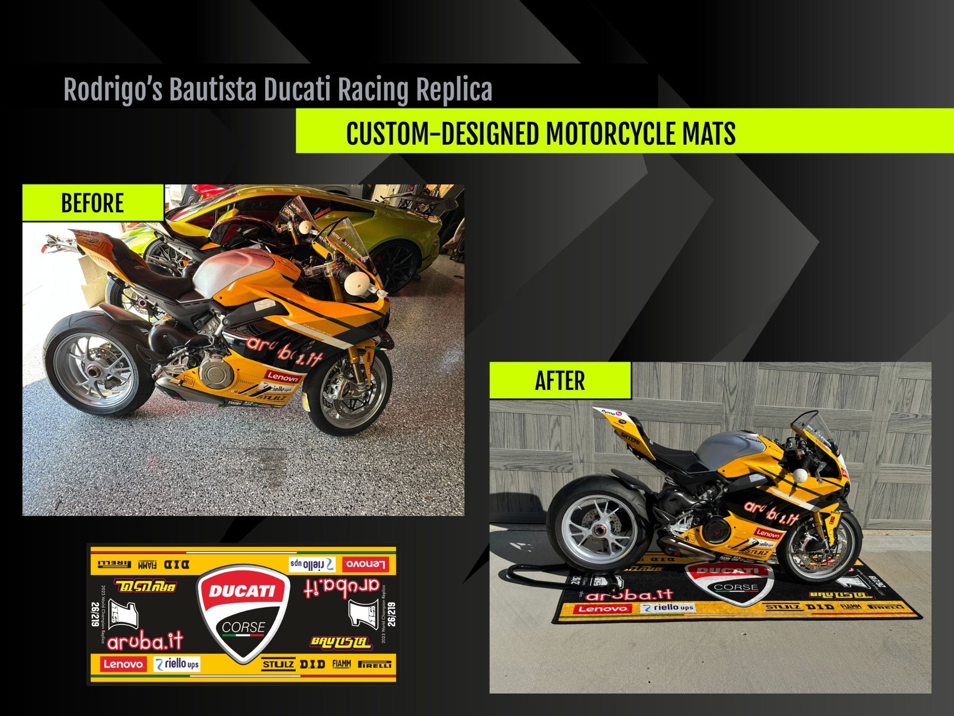 Custom Design MPM Motorcycle Mat – Special Design for You and Your Motorcycle! - Howling Moto