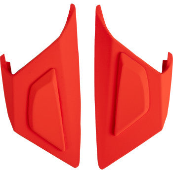 Bill's Exhausts ICON Elsinore™ Top Vents in Rubatone Race Red, motorcycle helmet parts with vent openings and sleek finish.