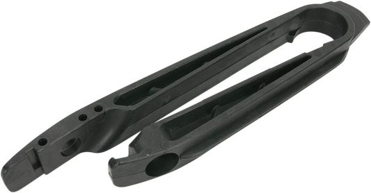 A black Acerbis chain slider for KTM motorcycles, designed to protect the chain and swingarm, shown on a plain background.