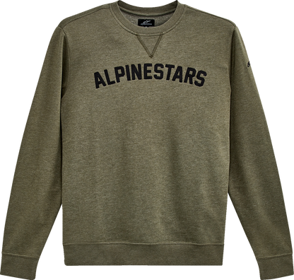 Alpinestars Soph Crew Fleece hoodie in military green, 2XL, with a soft fleece interior and ribbed cuffs.