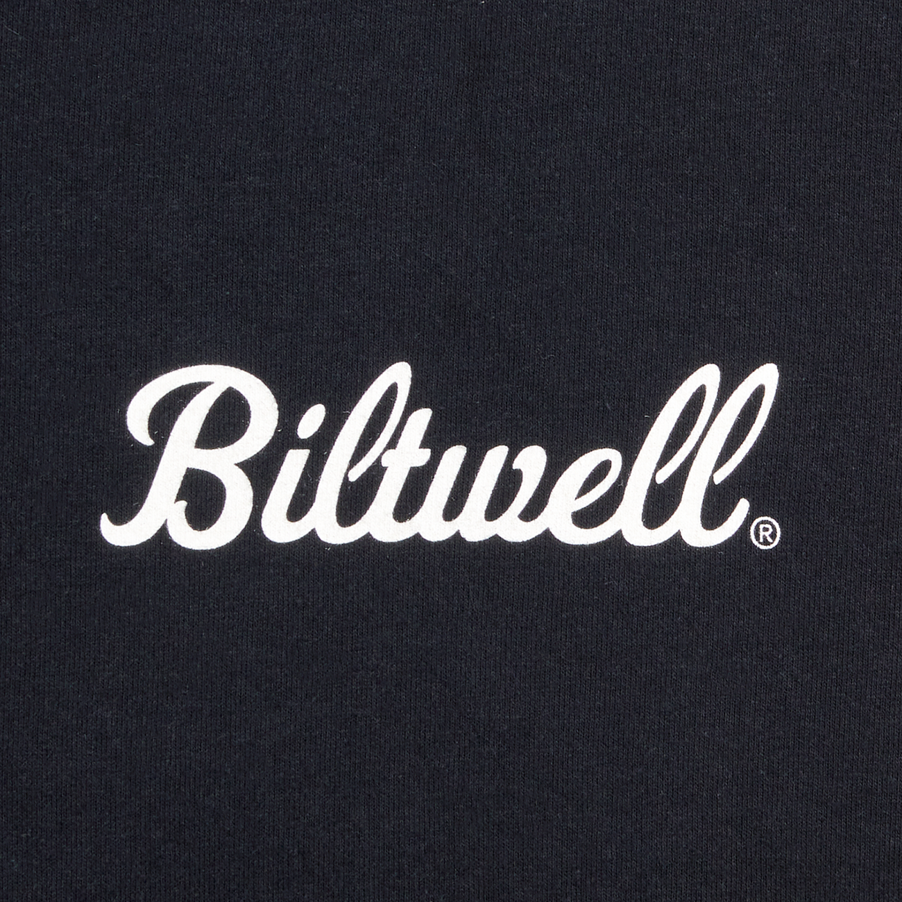 Black BILTWELL Badge T-Shirt in Small size, featuring a front logo design, from Bill's Exhausts.