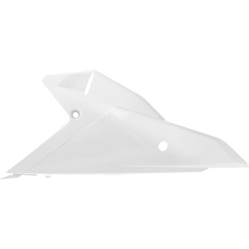 White Acerbis side panels for Honda CRF 250R/450R 2025, upper and lower body panels, compatible with Bill's Exhausts.