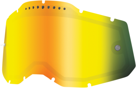 100% Accuri 2/Racecraft 2/Strata 2 Dual Lens - Vented - Gold Mirror 59083-00004 - Howling Moto