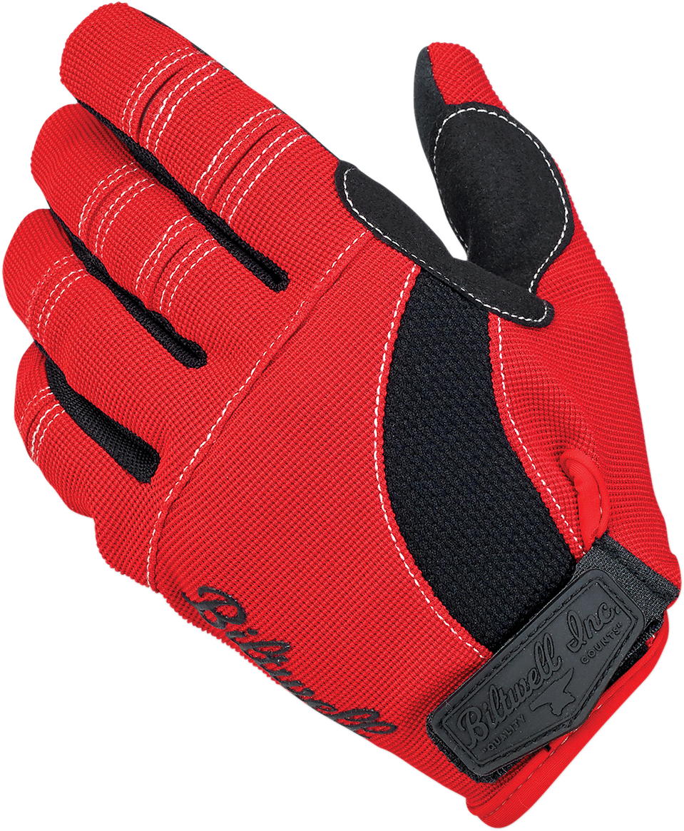 BILTWELL Moto Gloves - Red/Black/White - XS 1501-0804-001 - Howling Moto