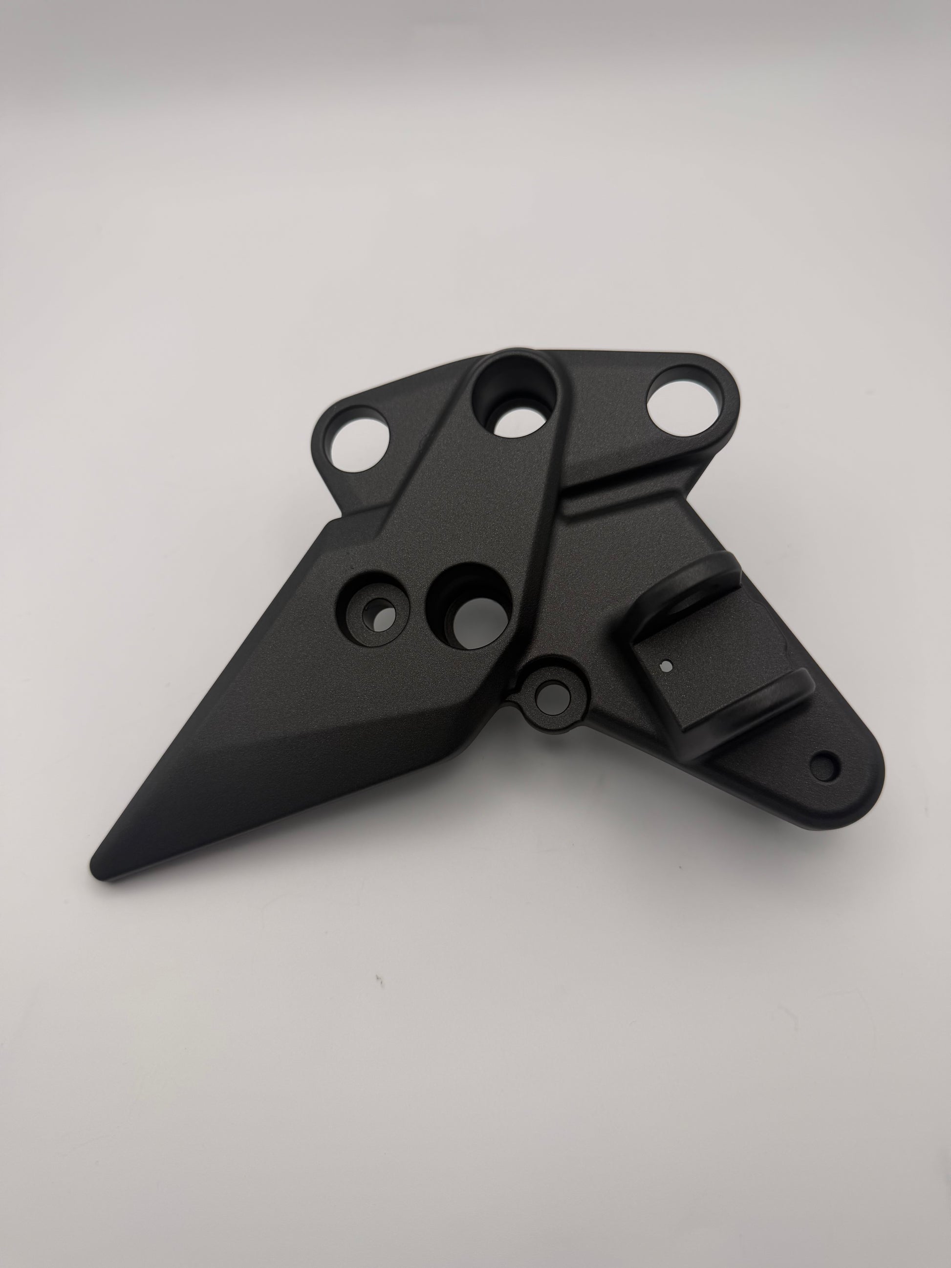 Kawasaki front right front fender in black, motorcycle part with sleek design and durable finish.