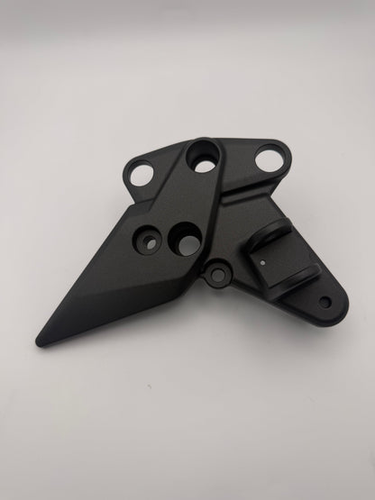 Kawasaki front right front fender in black, motorcycle part with sleek design and durable finish.