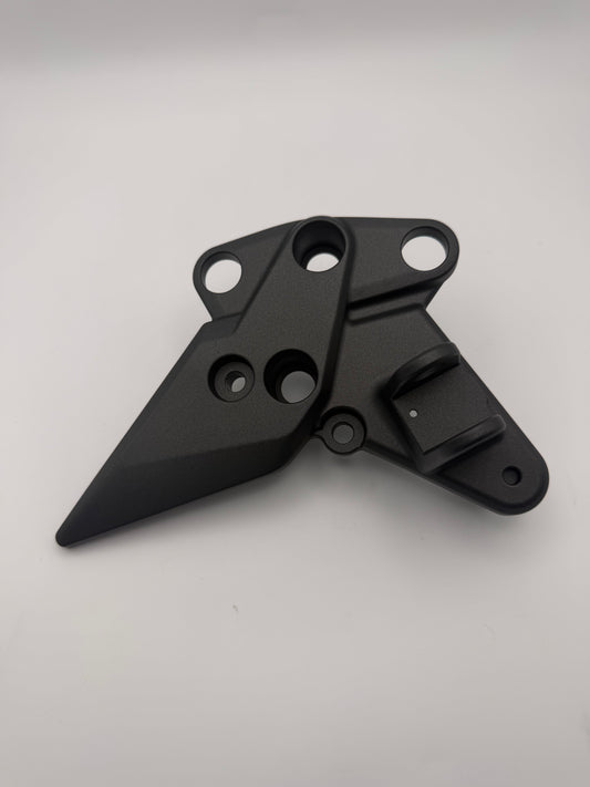 Kawasaki front right front fender in black, motorcycle part with sleek design and durable finish.