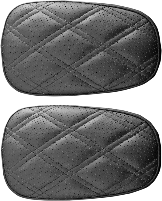 Bill's Exhausts Saddlemen Lattice Stitched Arm Rest Pads for seats with detailed stitching and comfortable padding.