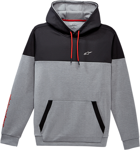 Alpinestars Focus Heather Gray Pullover Hoodie in 2XL with front pocket and logo, casual hoodie for everyday wear.