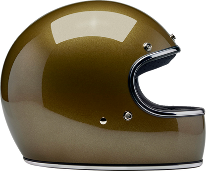 BILTWELL Gringo helmet in Ugly Gold color, medium size, featuring a sleek motorcycle helmet design with matte finish.