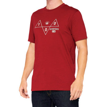 100% Vision T-Shirt - Brick - Small 32135-068-10 - Howling Moto