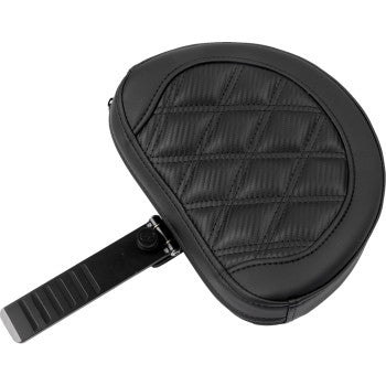 SADDLEMEN Roadsofa™ extended reach motorcycle seat with backrest, carbon fiber finish, lattice stitch for FLTR/FLHX 2023-2024