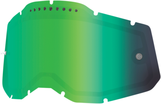 100% Accuri 2/Racecraft 2/Strata 2 Dual Lens - Vented - Green Mirror 59083-00005 - Howling Moto