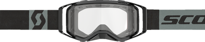 Scott Prospect Snow Cross Goggle in black and gray with clear lens, designed for winter sports and snowboarding.