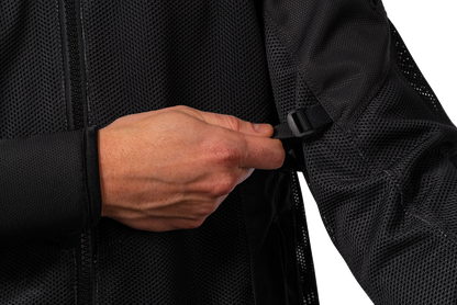 Black ICON Mesh AF™ Jacket in 3XL by Bill's Exhausts, featuring breathable mesh fabric and modern jacket design.