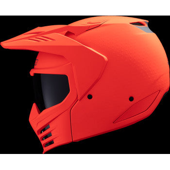 Red ICON Elsinore™ helmet in medium size with Monotype design, featuring sleek safety and stylish racing helmet features.