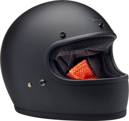 Black BILTWEll Gringo S motorcycle helmet with flat finish, size XL, featuring sleek design and safety features.