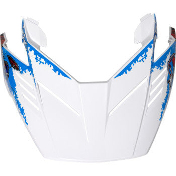 ICON Elsinore™ Peak helmet part in blue, designed for American Basstard helmets, with a sleek, aerodynamic shape and detailed branding.