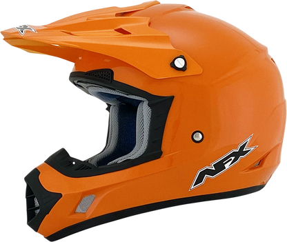 Bill's Exhausts AFX FX-17 helmet in orange, medium size, showing a sleek motorcycle helmet with a smooth finish.