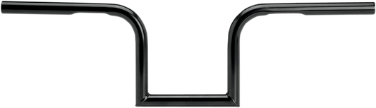 Black BILTwell Frisco II 7/8-inch handlebar for motorcycles, showcasing the sleek, curved design and durable construction.