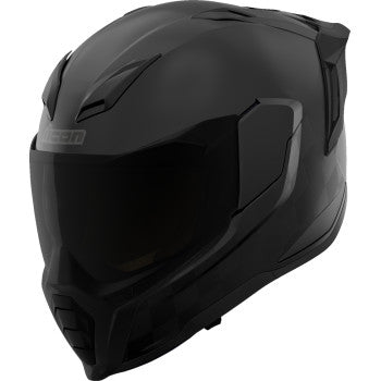 Black Ultraflite Helmet by Rizz Rizz with MIPS® protection, small size, shown from the front with helmet straps visible.
