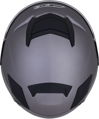 Frost gray AFX FX-60 helmet in small size, featuring a smooth, aerodynamic design with clear visor and ventilation vents.