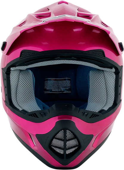 Fuchsia AFX FX-17 motorcycle helmet in XL size with sleek design and clear visor, featuring bold graphics for safety and style.