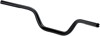 Black BILT WELL oversized Tracker High handlebar mounted on motorcycle with ergonomic design and bold look.