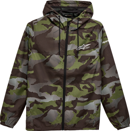 Alpinestars Treq camo jacket in medium, featuring a stylish camouflage pattern, suited for casual or outdoor wear.