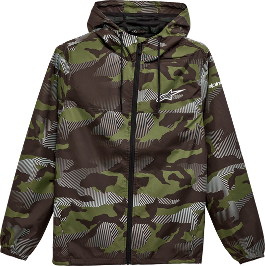 Alpinestars Treq camo jacket in medium, featuring a stylish camouflage pattern, suited for casual or outdoor wear.