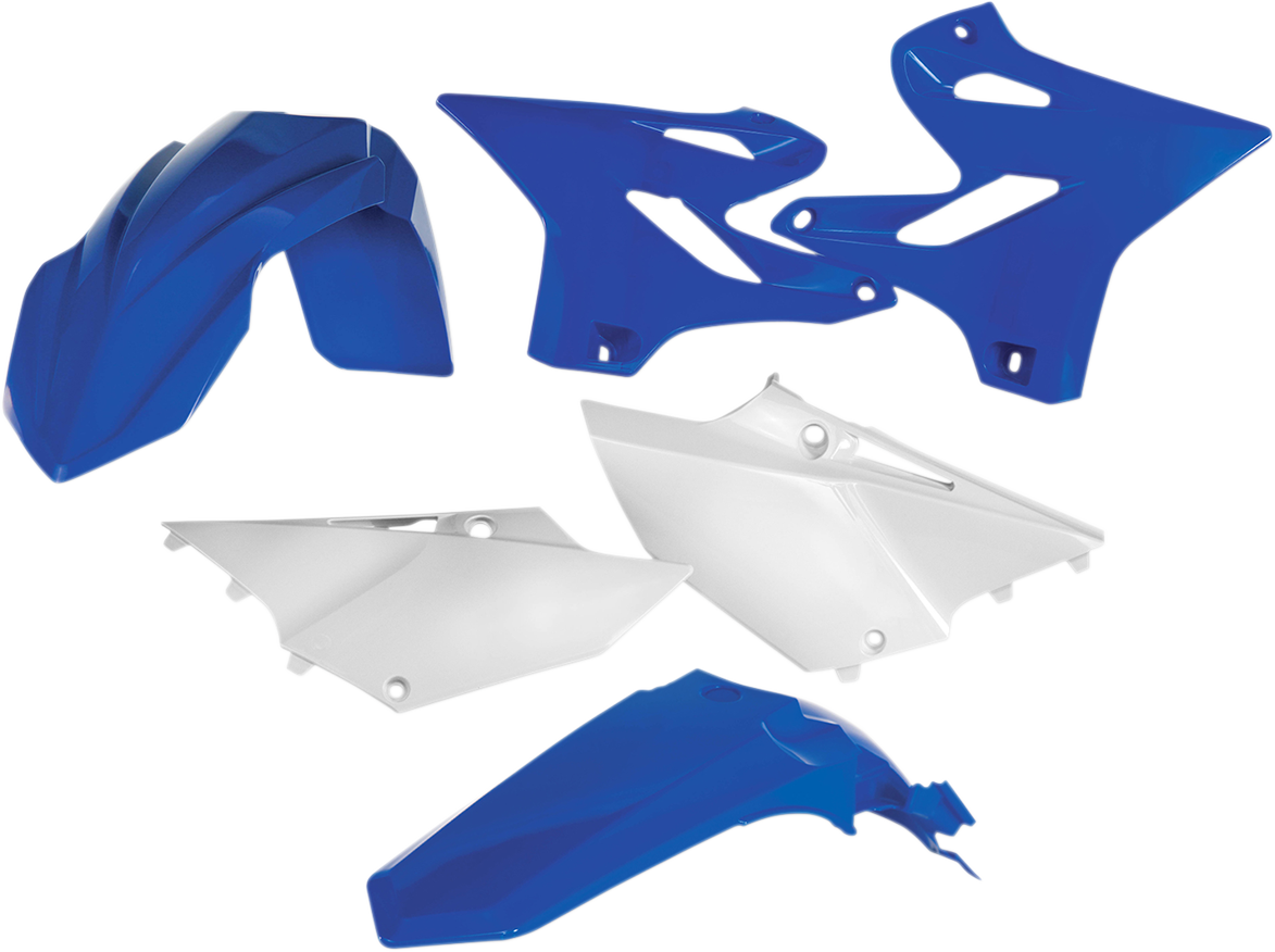 Acerbis OEM standard replacement body kit in various colors, designed for motorcycle customization, shown on a plain background.