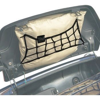 Honda GL saddlebag organizer by Bill's Exhausts, showing a durable chrome accessory with compartments for motorcycle storage.