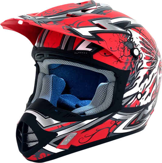 Bill's Exhausts AFX FX-17 Butterfly helmet in matte Ferrari red, XL size, featuring a sleek motorcycle helmet design.