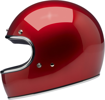 BILTWell Gringo helmet in metallic cherry red, XL size, with a glossy finish and secure strap, designed for motorcycle safety and style.