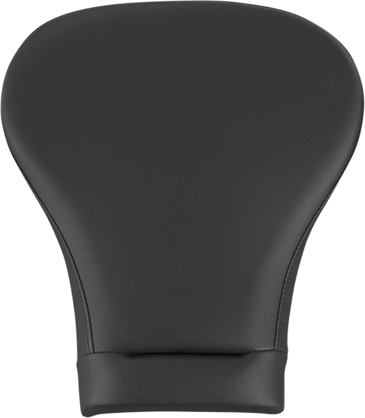 Black SADDLEMEN Lariat Touring Pillion Pad seat for FL models 2008-2023, smooth design, compatible with Bill's Exhausts seats.