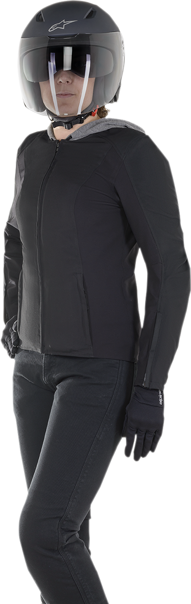 Black ALPINESTARS Stella Bond motorcycle jacket in large size, featuring protective design and stylish stitching.