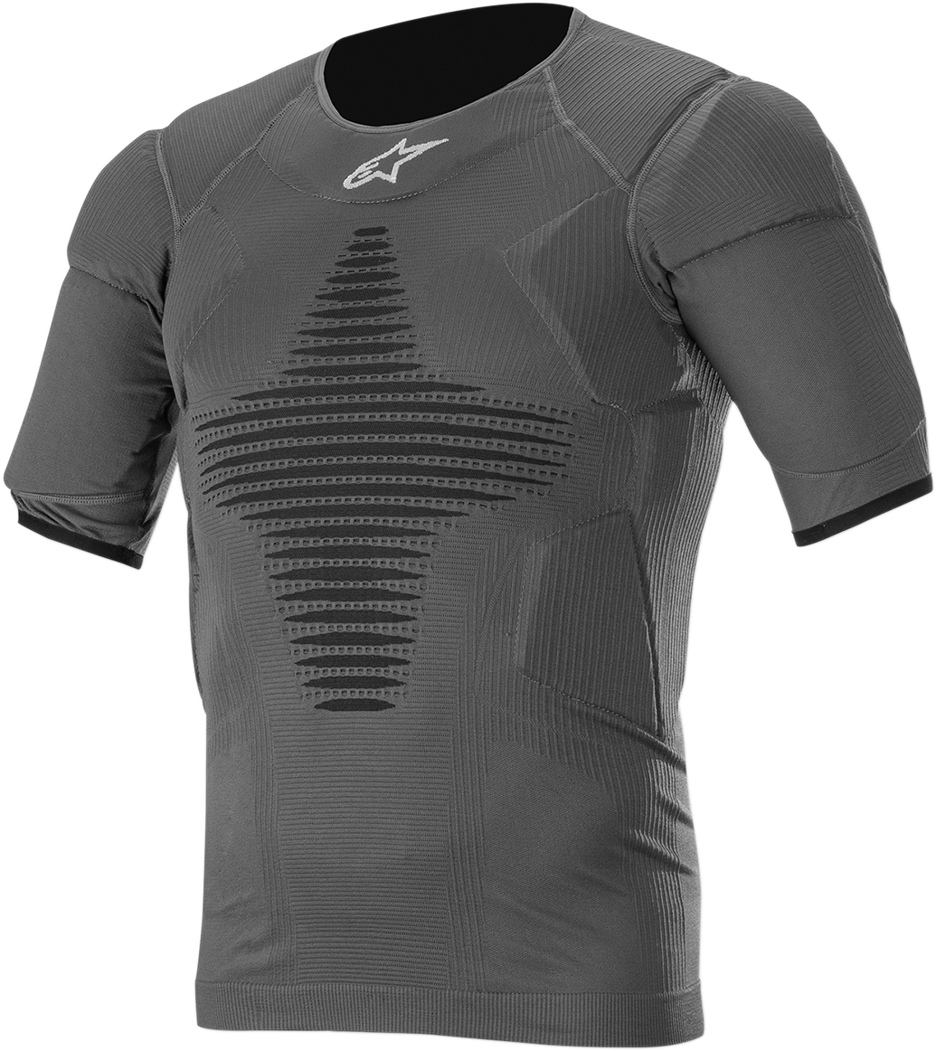 Alpinestars A-0 Roost Base Layer Top in anthracite and black, protective gear for motorcycle riders, size L/XL.