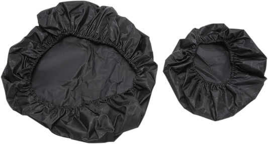 Bill's Exhausts SADDLEMEN XL Explorer Rain Seat Cover on motorcycle seat, waterproof and durable for outdoor riding.