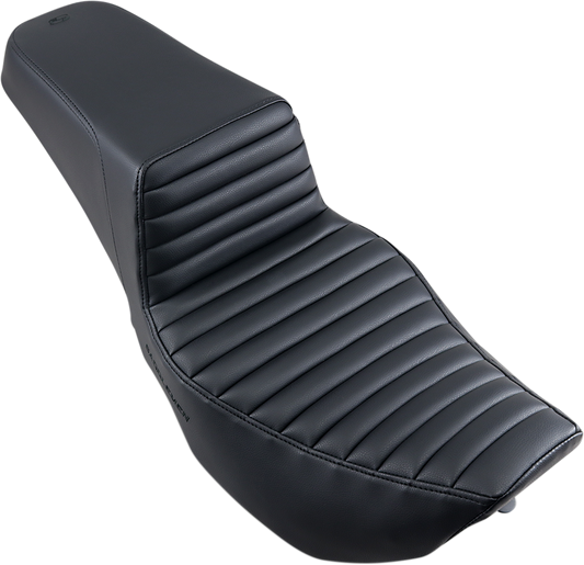 SADDLEMEN Step-Up Seat - Front Tuck-n-Roll - Black - FLHR/FLHX 897-06-171