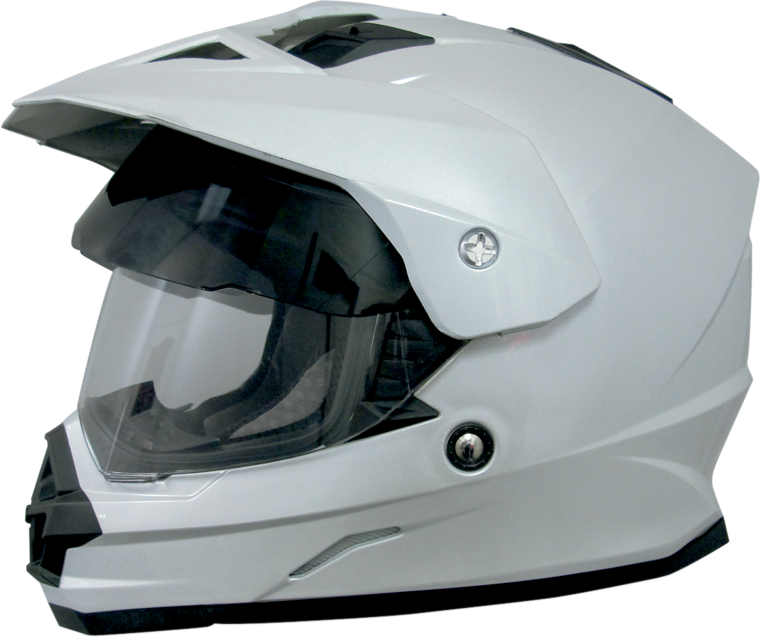 Bill's Exhausts AFX FX-39DS external sun shield for helmets in dark smoke, providing sun glare protection.